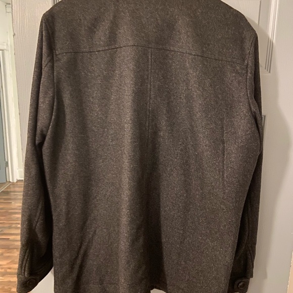 Men Express wool coat gray large like new - Picture 4 of 4